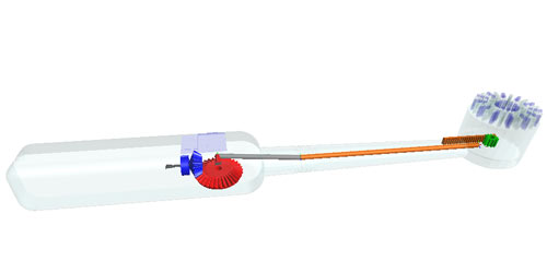 MapleSim Model Gallery: Motorized Electric Toothbrush